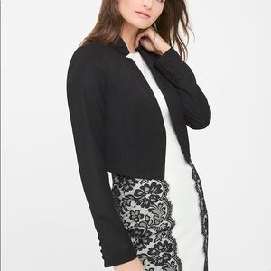 NWT WHBM cropped tuxedo jacket
